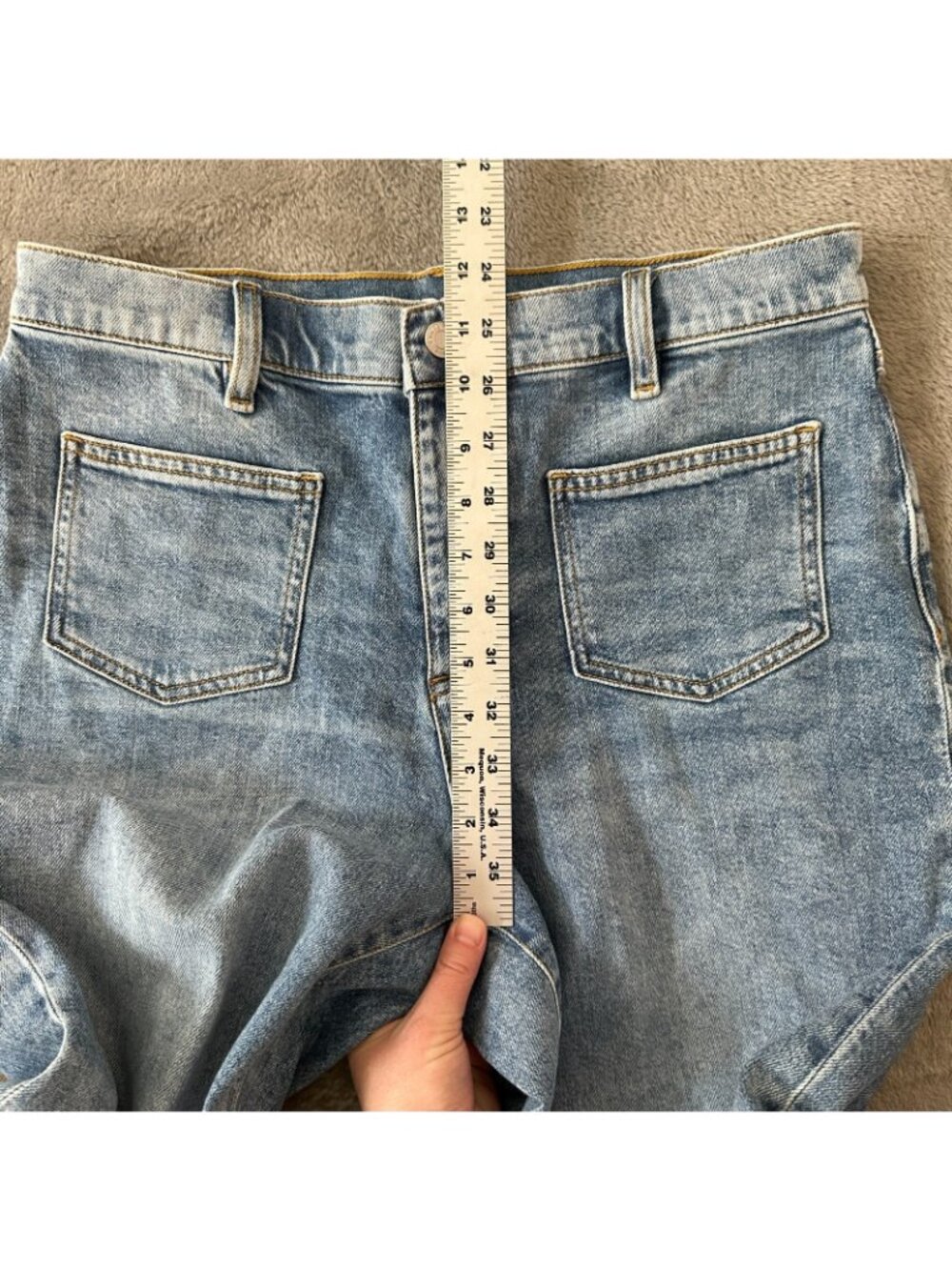 Lands' End High Rise Wide Leg Crop Jeans Womens size 8 - Picture 7 of 9